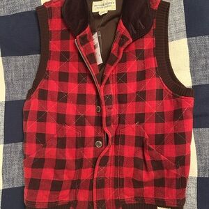 Ralph Lauren Red and Black Plaid Vest